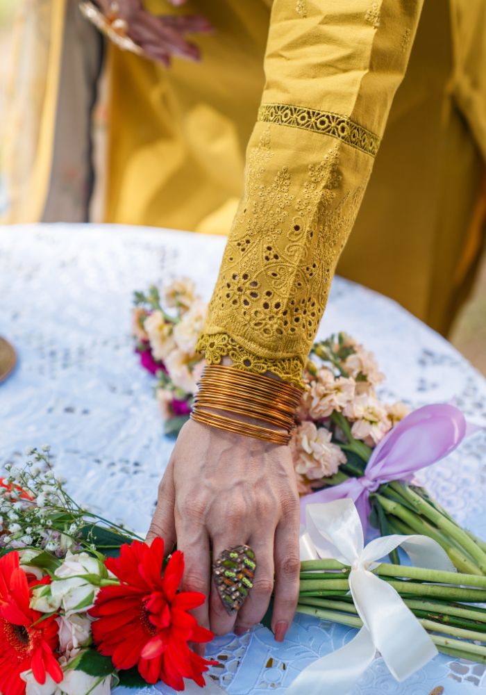 Zari Mustard Bloom – Embroidered 3-Piece Lawn Suit (NLC-102-PK)